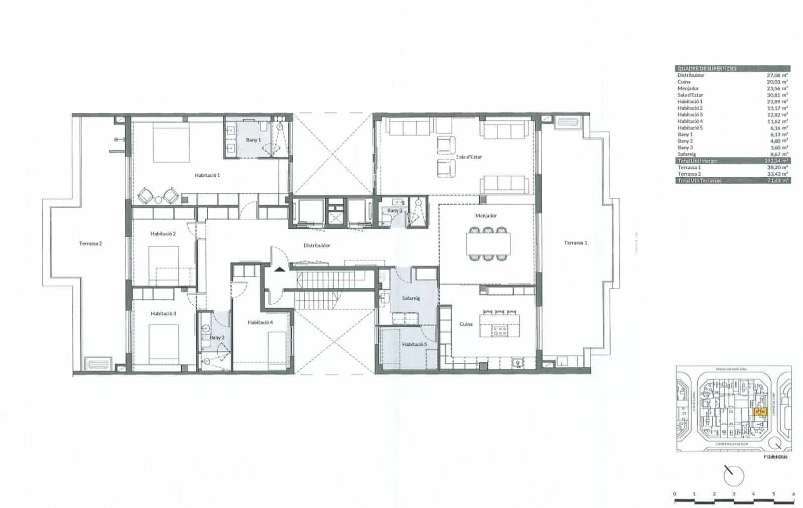 5 soveværelse Lejlighed til salg i Barcelona by med garage - € 2.250.000 (Ref: 9201792)