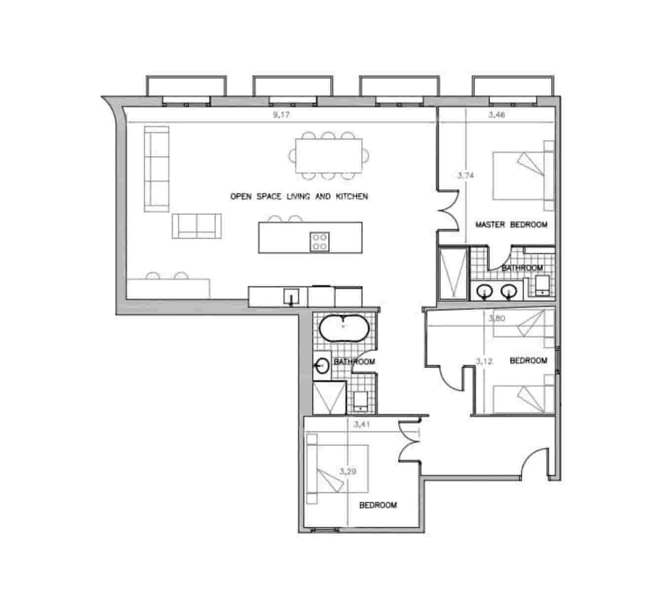 3 sovrum Lägenhet att hyra i Barcelona stad - 2 700 € (Ref: 9349791)