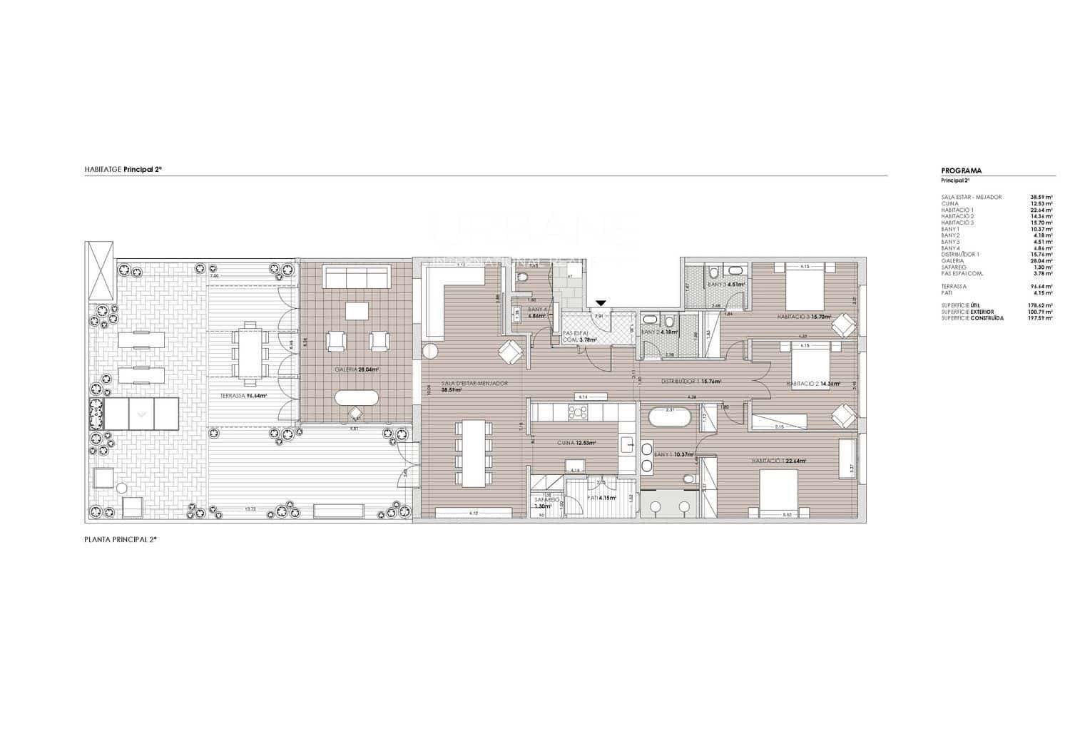 3 sypialnia Mieszkanie na sprzedaż w Miasto Barcelona z basenem - 2 200 000 € (Ref: 9380178)