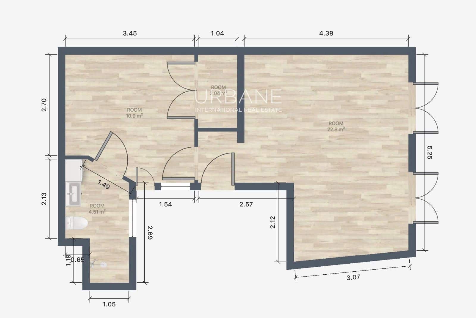 1 Zimmer Wohnung zu verkaufen in Barcelona Stadt - 335.000 € (Ref: 9396843)