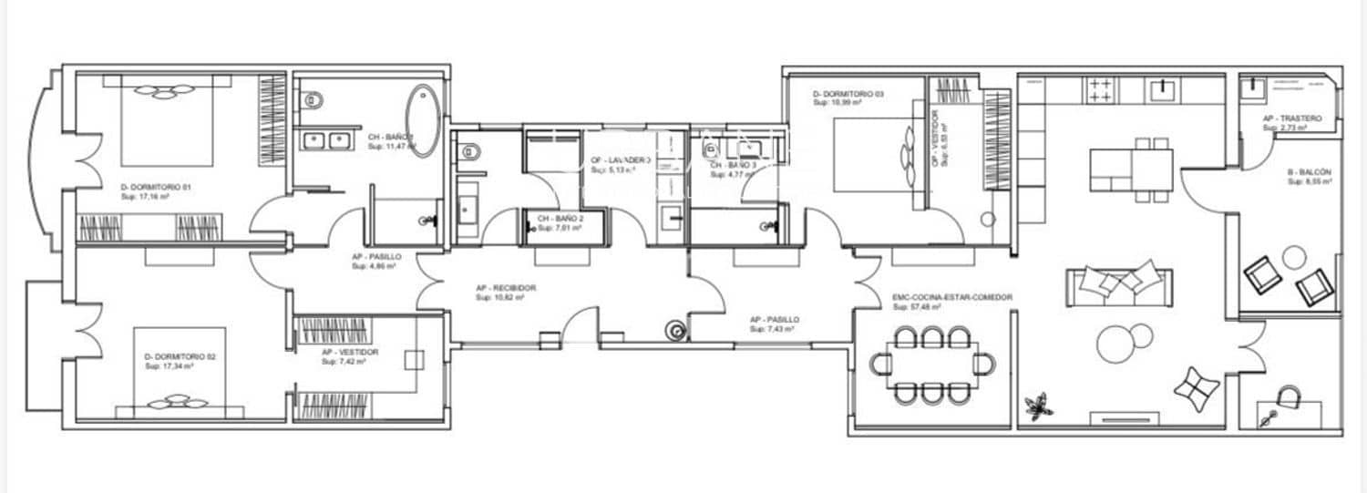 3 sypialnia Mieszkanie na sprzedaż w Miasto Barcelona - 1 780 000 € (Ref: 9460704)