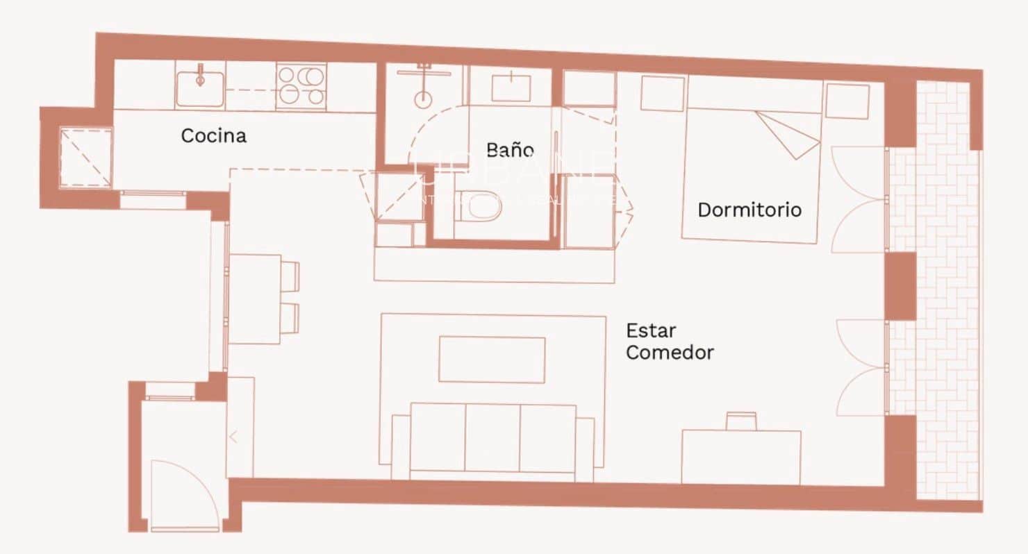 1 soverom Leilighet til leie i Barcelona by - € 1 600 (Ref: 9480703)
