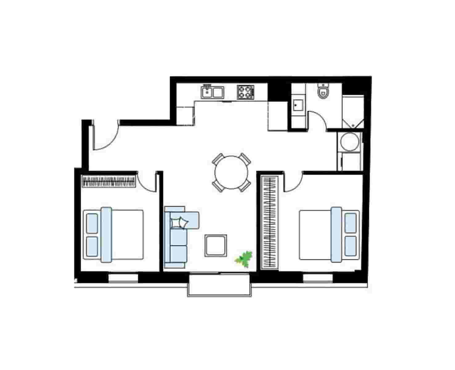 Appartement de 2 chambres à louer à Barcelone ville - 1 800 € (Ref: 9516510)