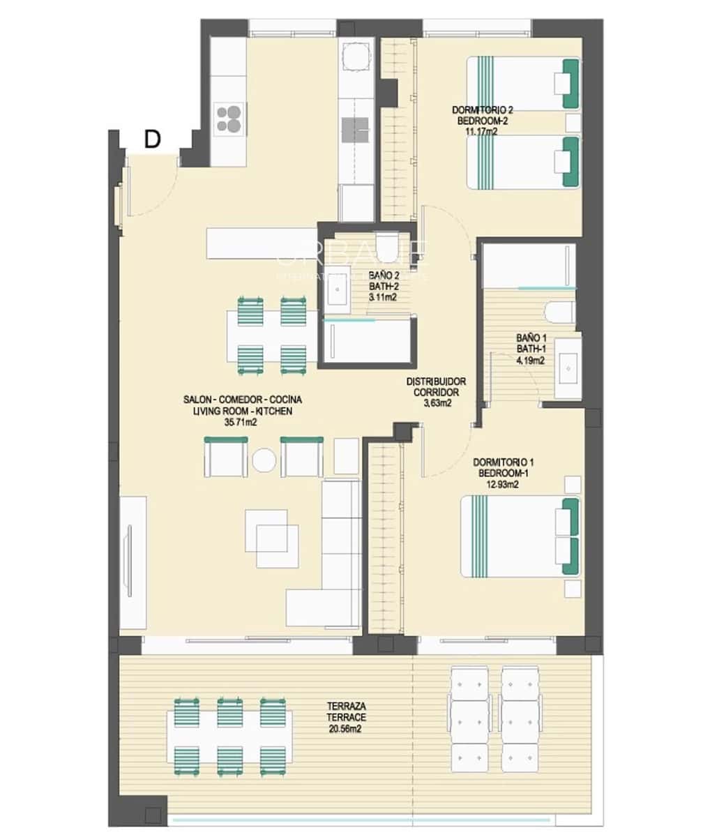 2 chambre Appartement à vendre à Bahia de Casares avec piscine - 398 000 € (Ref: 9716754)