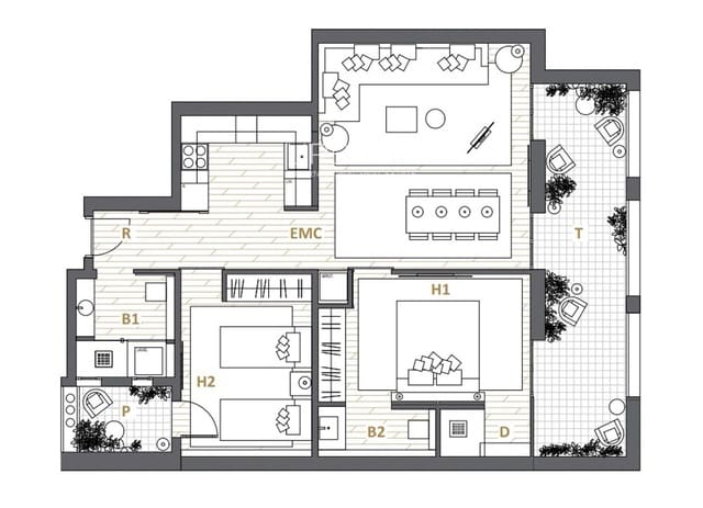 Ático de 2 habitaciones en La Dreta de L'Eixample, Barcelona ciudad en venta - 770.000 € (Ref: 9821489)