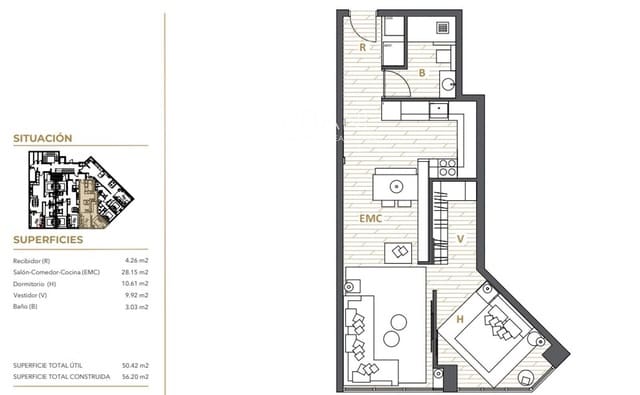 1 camera da letto Appartamento in vendita in Eixample, Barcelona città - 410.000 € (Rif: 9821490)