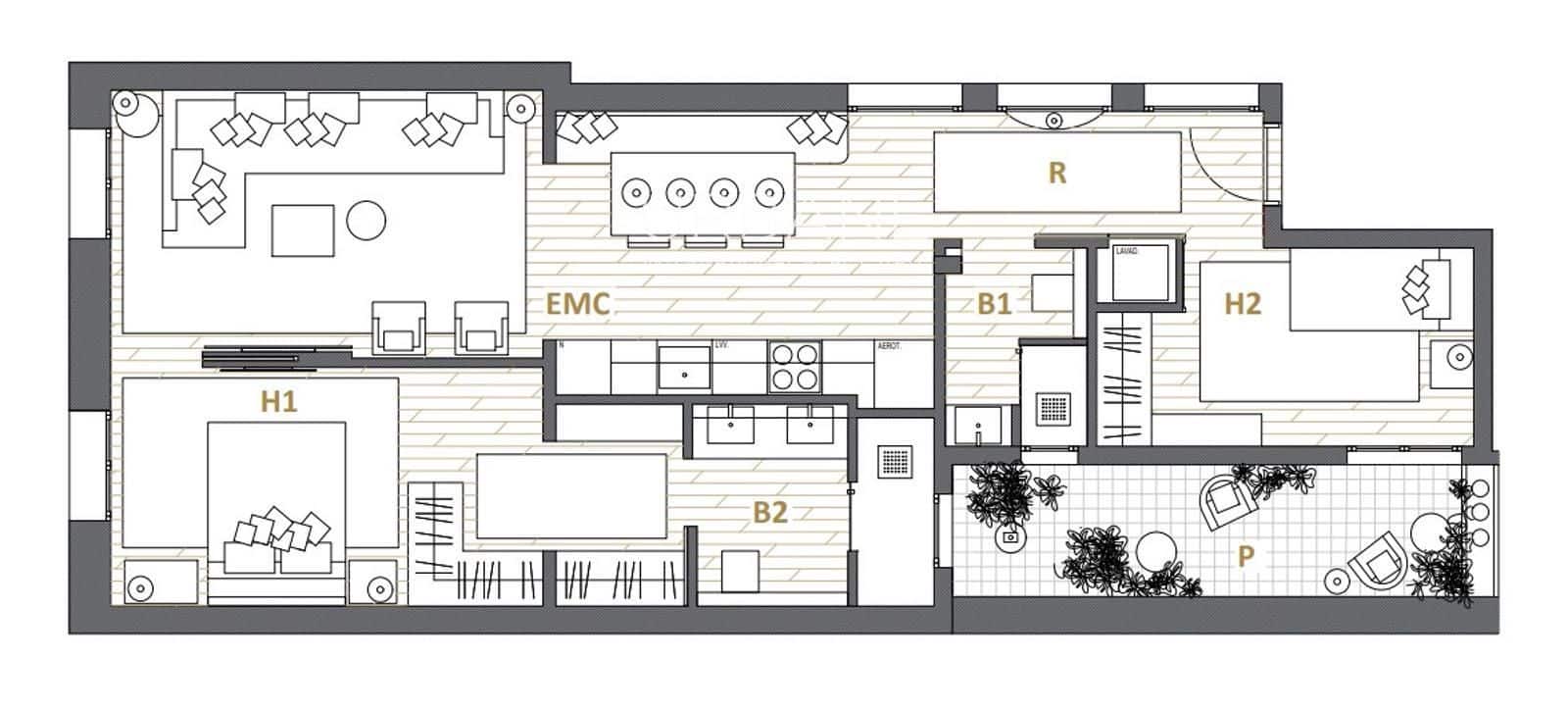 2 bedroom Penthouse for sale in Barcelona city - € 730,000 (Ref: 9821492)