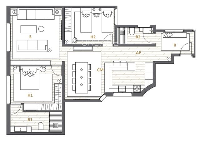 2 camera da letto Appartamento in vendita in Eixample, Barcelona città con garage - 1.050.000 € (Rif: 9823637)