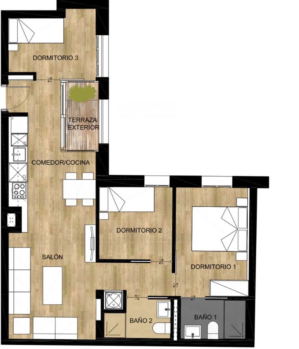 3 soverom Leilighet til salgs i Barcelona by med svømmebasseng - € 490 000 (Ref: 9873856)