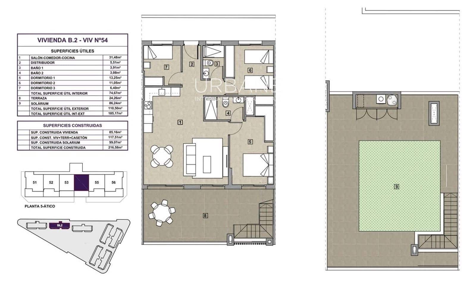 3 soveværelse Lejlighed til salg i Finestrat med swimmingpool garage - € 545.000 (Ref: 9956221)
