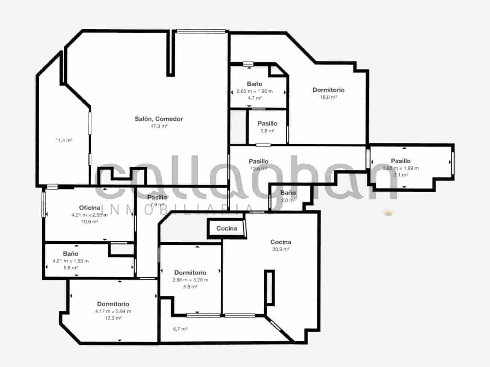 4 sypialnia Mieszkanie na sprzedaż w Miasto Walencja - 1 200 000 € (Ref: 9427435)