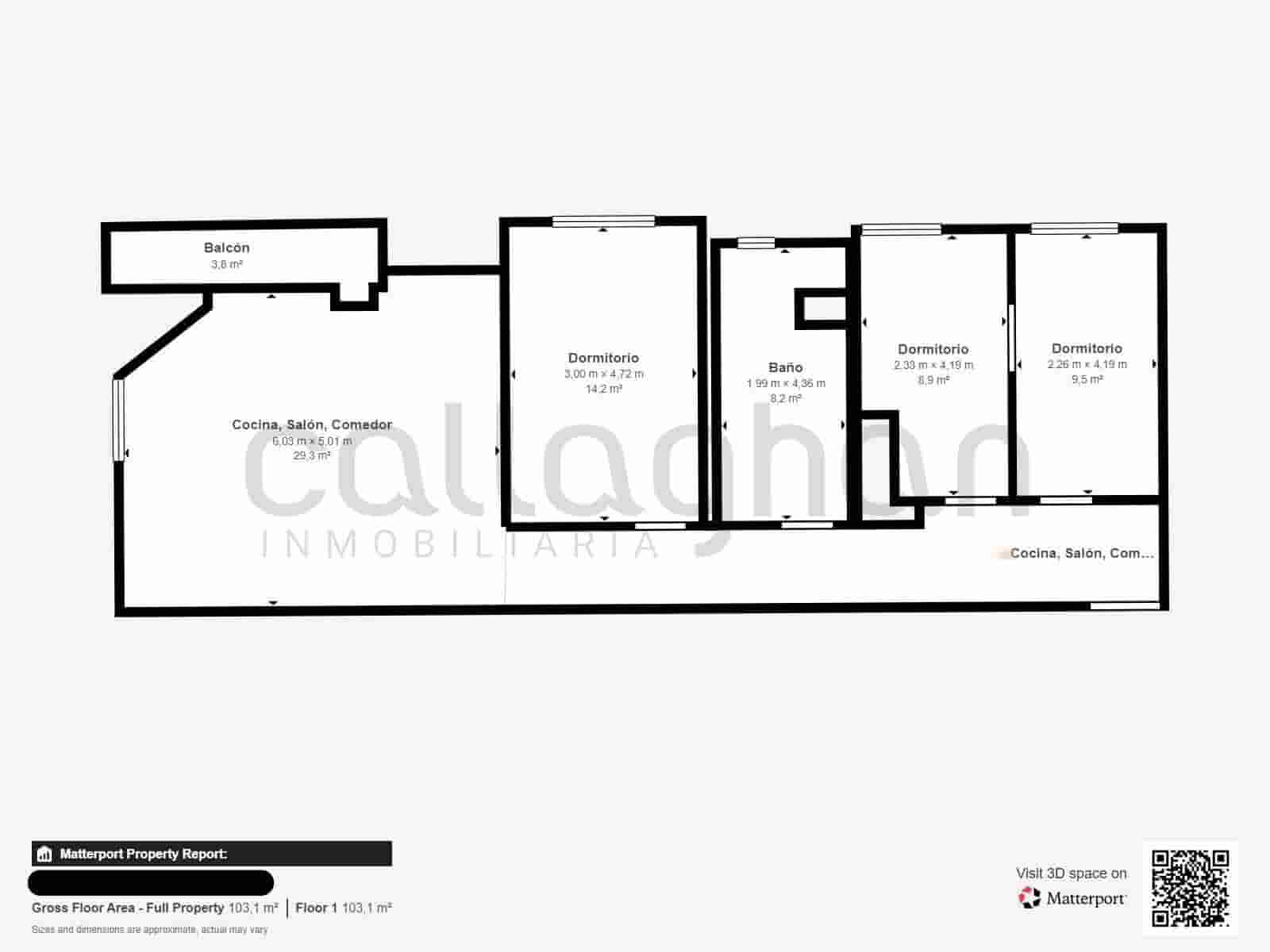 3 sypialnia Mieszkanie na sprzedaż w Miasto Walencja z garażem - 350 000 € (Ref: 9879013)