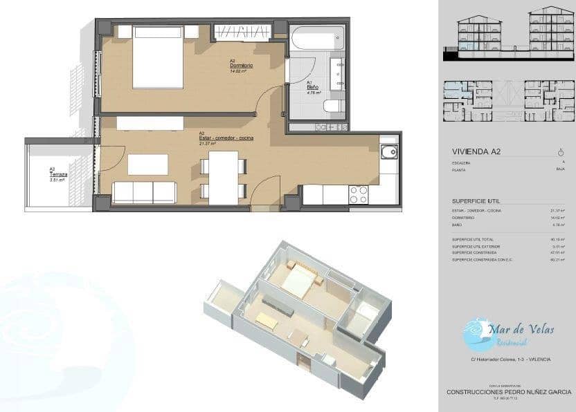 1 slaapkamer Flat te koop in Valencia stad met zwembad garage - € 299.000 (Ref: 10026266)