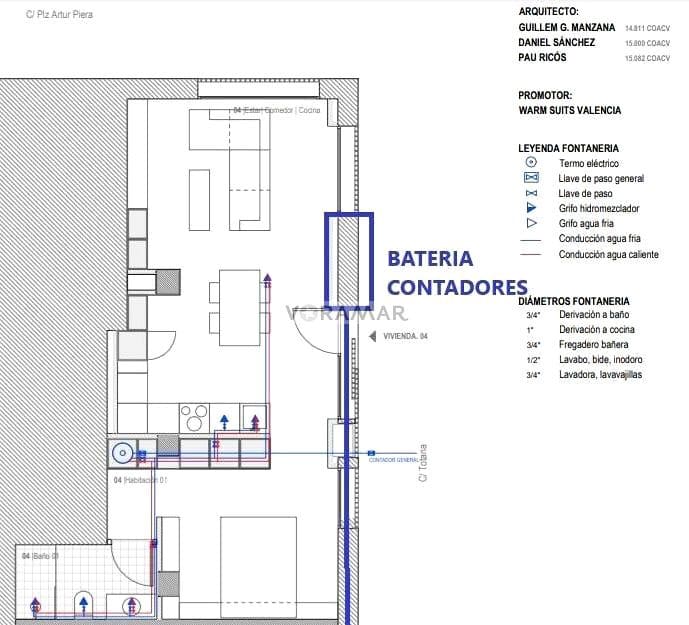 1 sypialnia Mieszkanie do wynajęcia w Miasto Walencja - 1 000 € (Ref: 9553038)