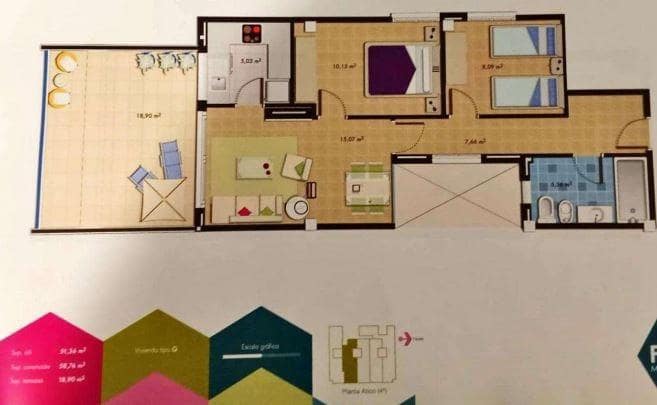 2 slaapkamer Penthouse te koop in Vinaros met garage - € 217.000 (Ref: 9116278)