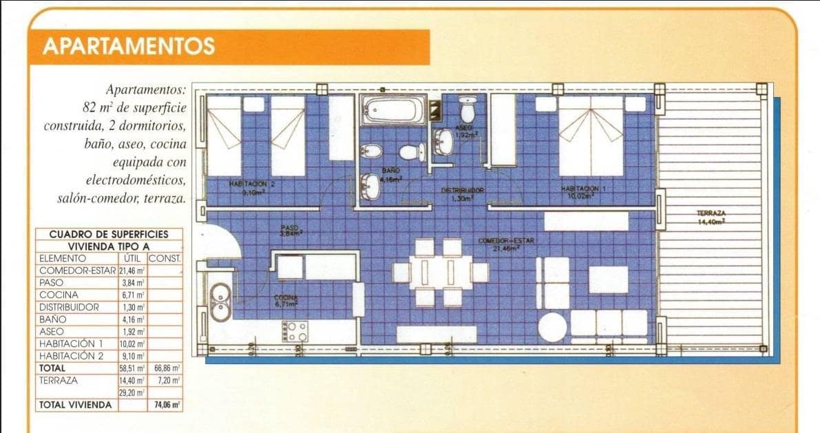 2 bedroom Apartment for sale in Vinaros with pool garage - € 179,995 (Ref: 9599683)