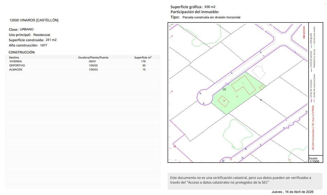 Chalet de 3 habitaciones en Vinaròs en venta con piscina garaje - 350.000 € (Ref: 9799452)