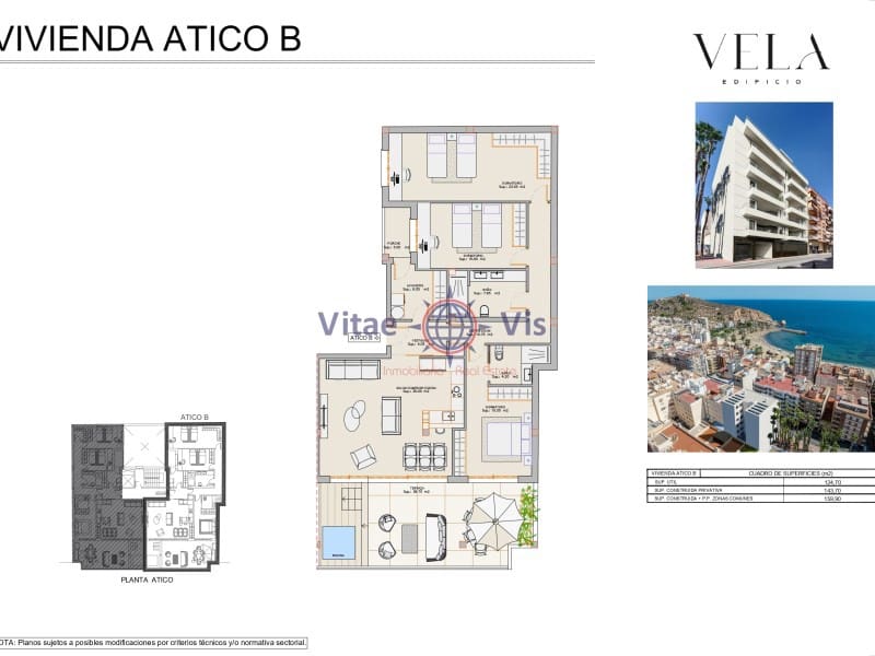 3 soveværelse Penthouse til salg i Aguilas med garage - € 400.000 (Ref: 9666278)