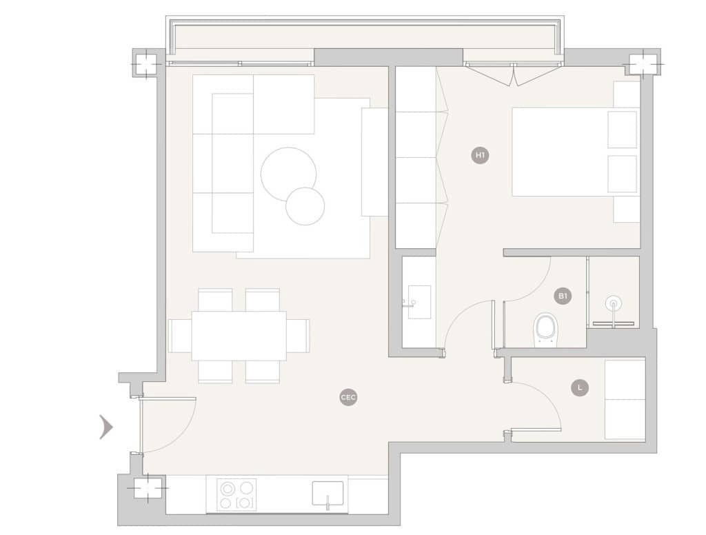 1 sovrum Lägenhet till salu i Palma de Mallorca med pool - 599 000 € (Ref: 9530096)