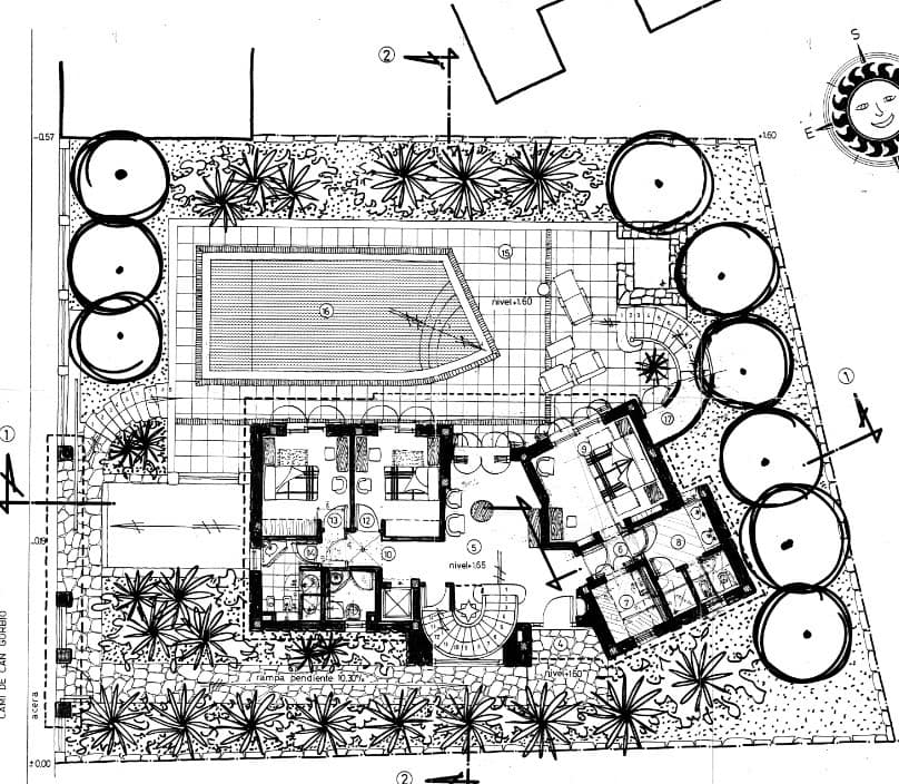 3 makuuhuone Huvila myytävänä paikassa Puerto de Andratx mukana uima-altaan 
autotalli - 3 550 000 € (Ref: 9533285)