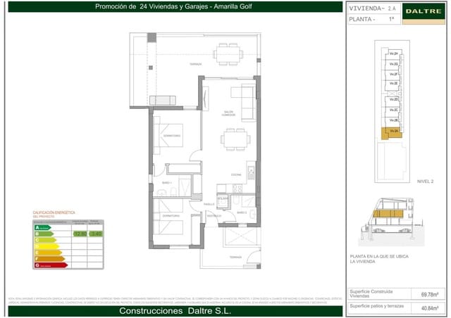 2 sypialnia Mieszkanie na sprzedaż w Amarilla Golf, San Miguel de Abona z basenem garażem - 340 000 € (Ref: 8969363)
