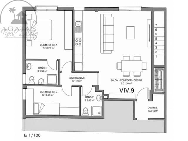2 soveværelse Lejlighed til salg i Los Realejos med garage - € 349.000 (Ref: 9821852)