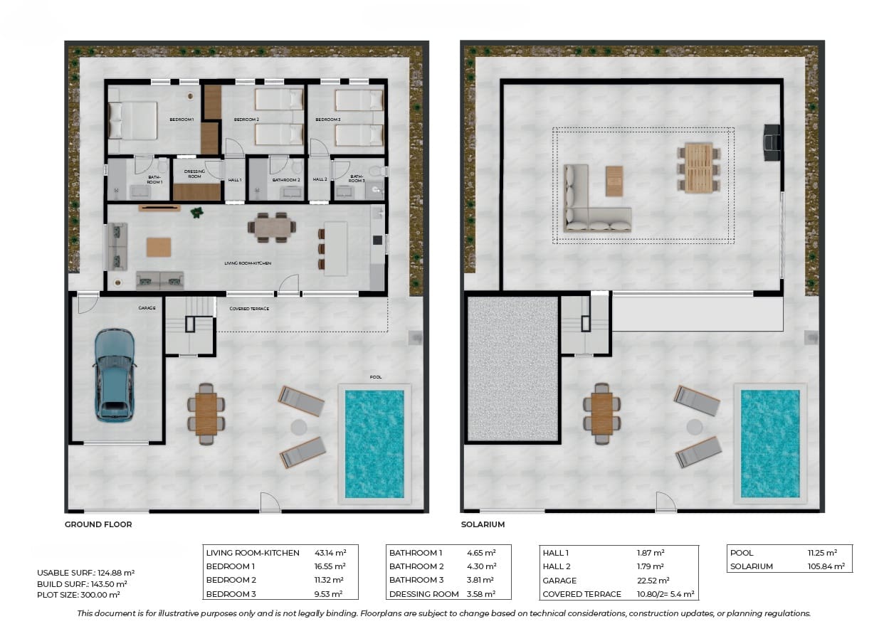 3 Zimmer Villa zu verkaufen in La Pinilla mit Pool Garage - 379.845 € (Ref: 10000914)