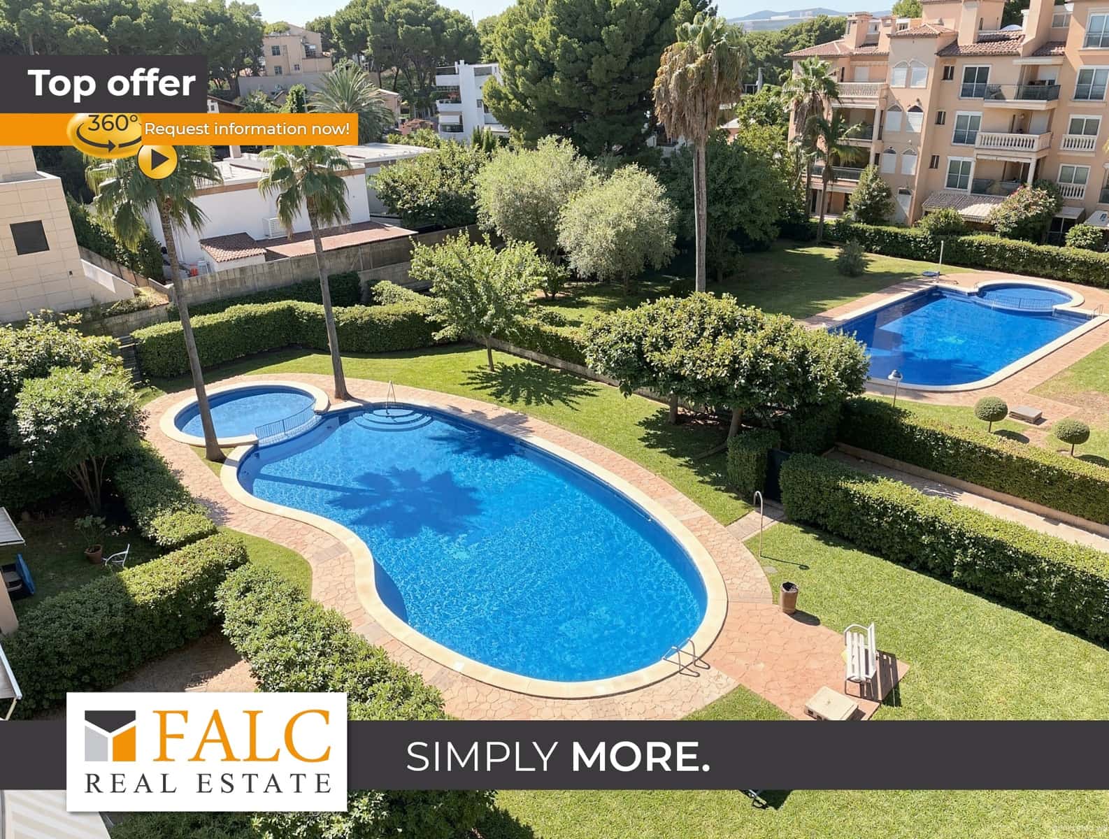 2 sypialnia Apartament do wynajęcia w Palma de Mallorca z basenem garażem - 2 000 € (Ref: 10070131)