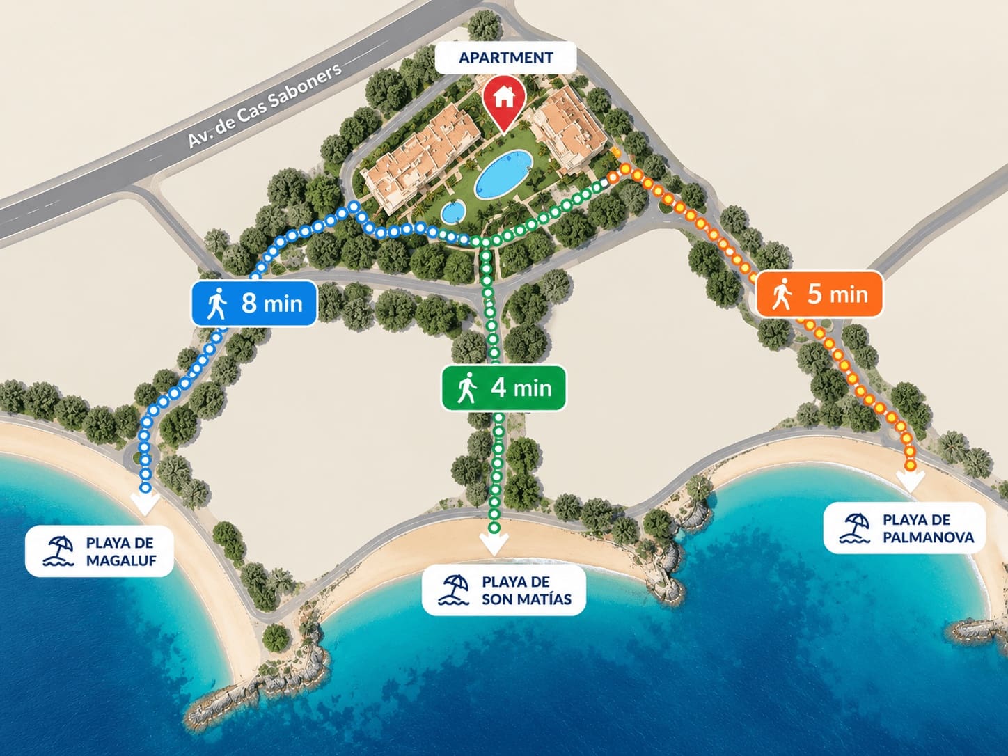 3 sovrum Takvåning till salu i Palmanova med pool garage - 1 340 000 € (Ref: 10130401)