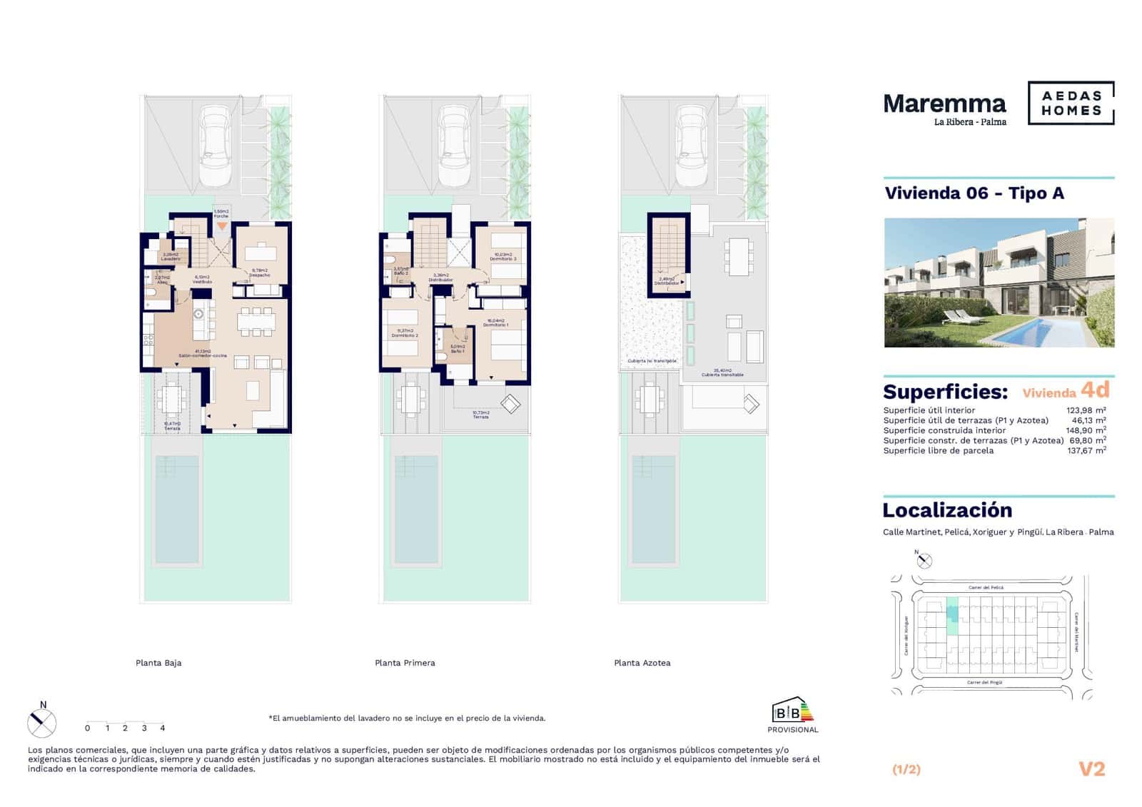 4 sypialnia Dom szeregowy na sprzedaż w Can Pastilla z basenem garażem - 1 317 000 € (Ref: 7526719)