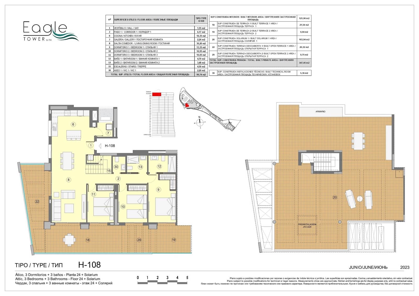 3 soveværelse Penthouse til salg i Benidorm med swimmingpool - € 800.000 (Ref: 8467286)