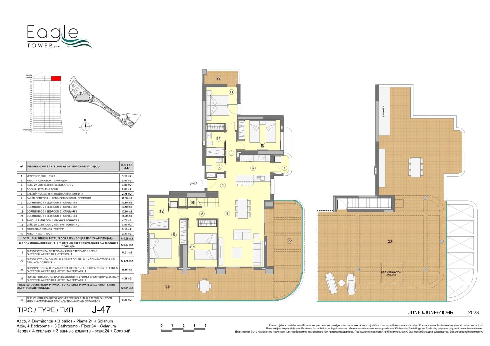 4 soveværelse Penthouse til salg i Benidorm med swimmingpool - € 885.000 (Ref: 8467296)
