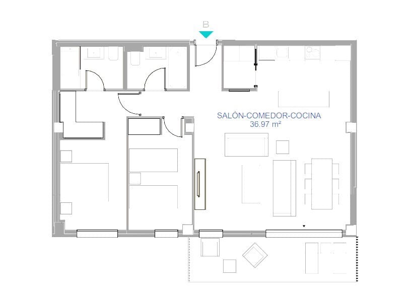 2 soveværelse Lejlighed til salg i Paterna - € 310.000 (Ref: 8490324)