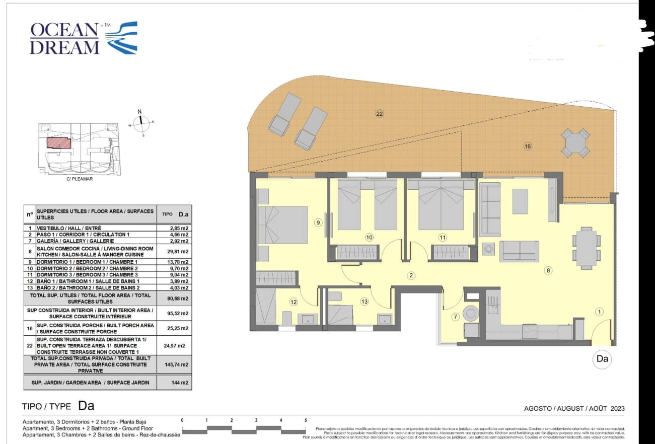 3 soveværelse Lejlighed til salg i Punta Prima med swimmingpool garage - € 412.000 (Ref: 8562409)