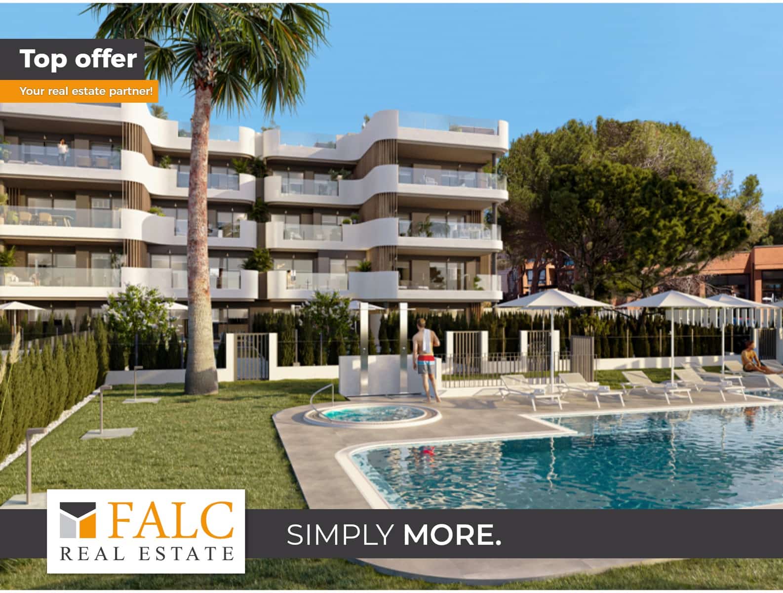 2 soveværelse Lejlighed til salg i Cala Ratjada med swimmingpool - € 489.000 (Ref: 8859626)