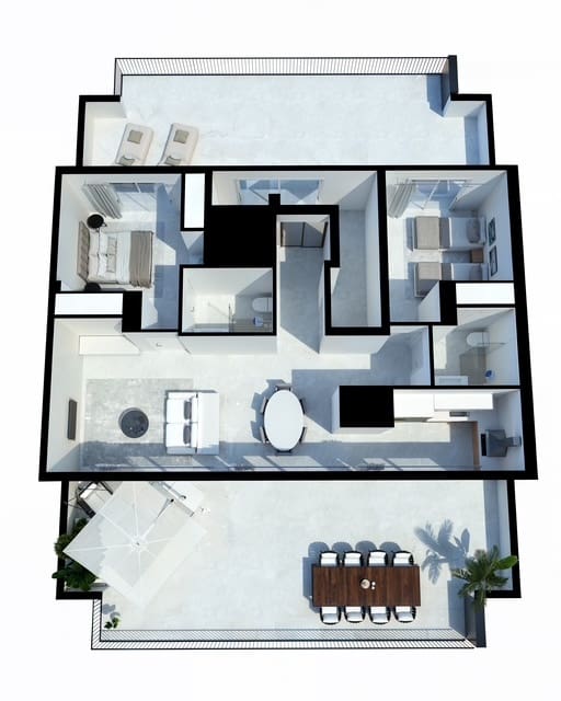 2 soveværelse Penthouse til salg i Can Pastilla - € 1.190.000 (Ref: 8891512)