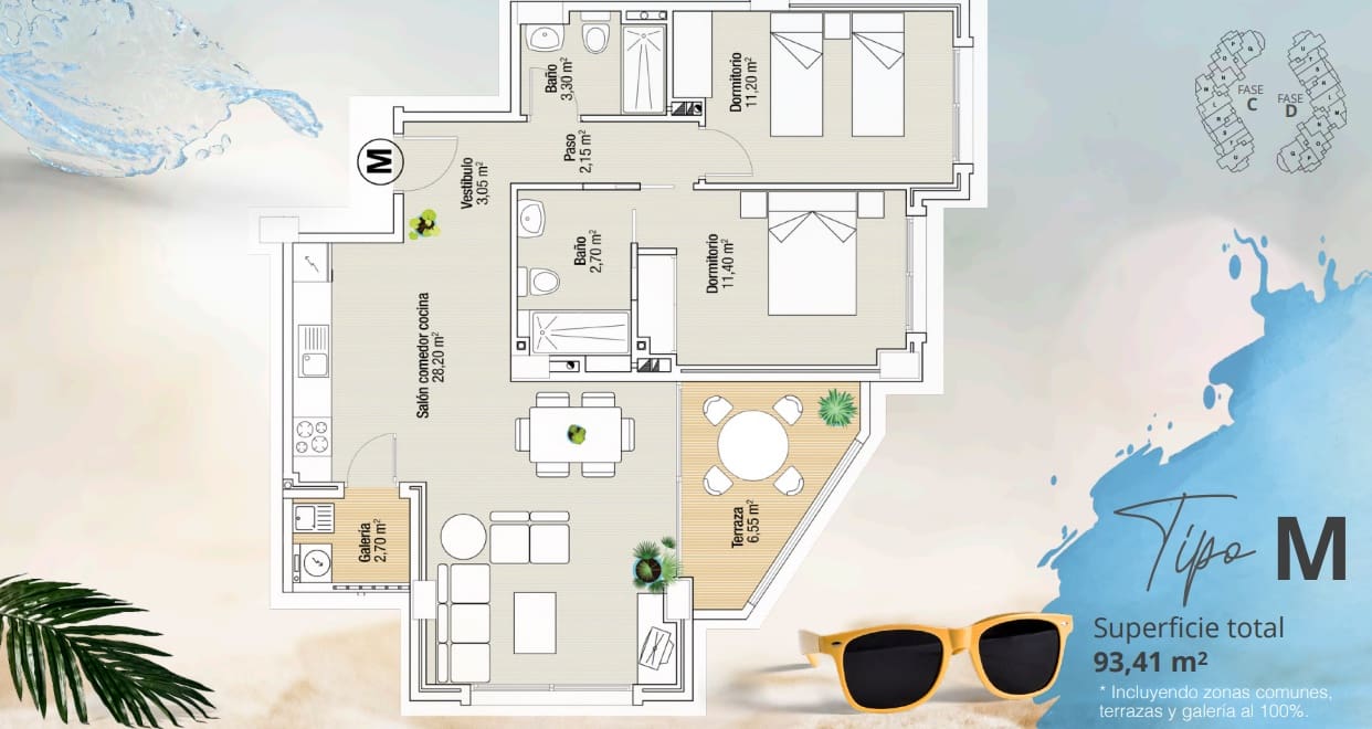 1 Zimmer Apartment zu verkaufen in San Javier mit Pool - 205.033 € (Ref: 8925269)