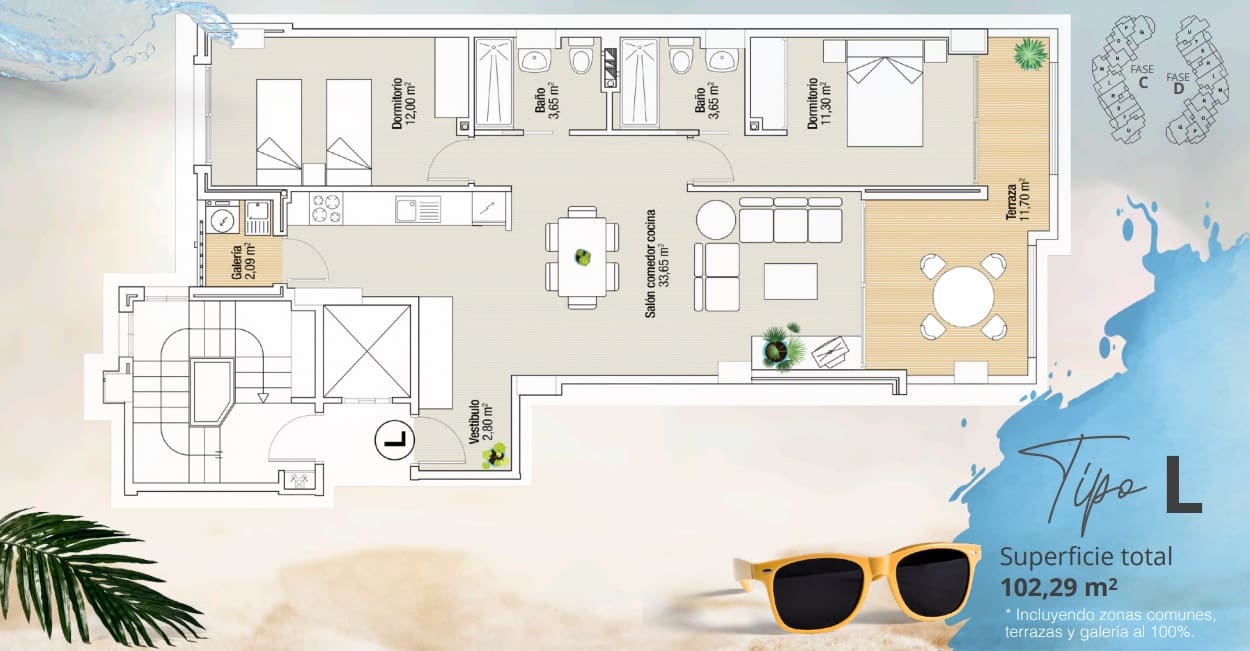 1 Zimmer Apartment zu verkaufen in San Javier mit Pool - 205.033 € (Ref: 8925269)
