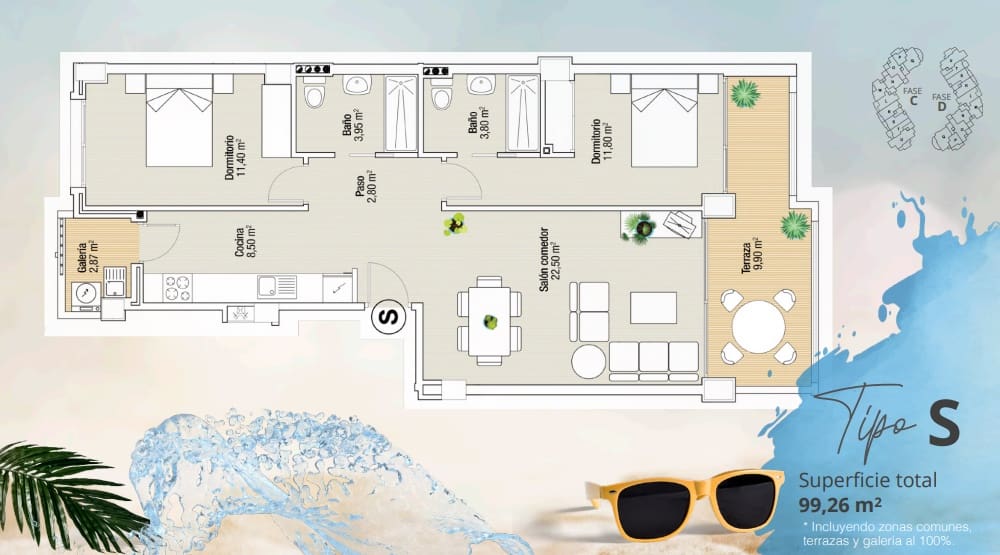 1 Zimmer Apartment zu verkaufen in San Javier mit Pool - 205.033 € (Ref: 8925269)