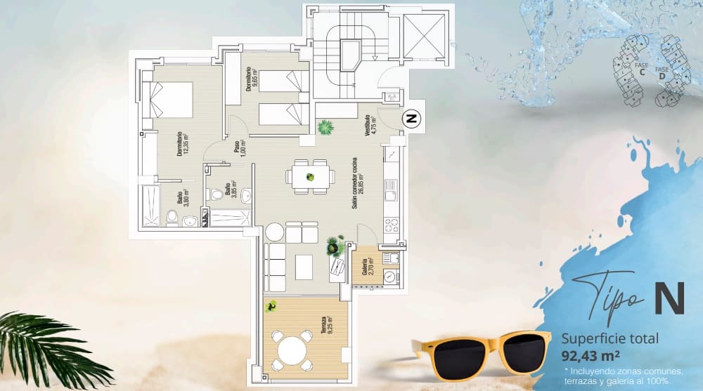 1 Zimmer Apartment zu verkaufen in San Javier mit Pool - 205.033 € (Ref: 8925269)