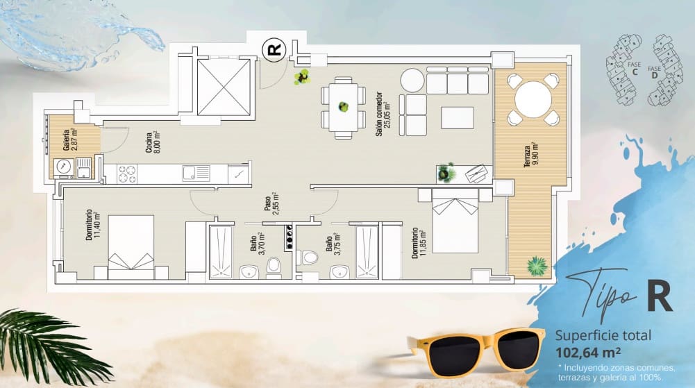 1 Zimmer Apartment zu verkaufen in San Javier mit Pool - 205.033 € (Ref: 8925269)