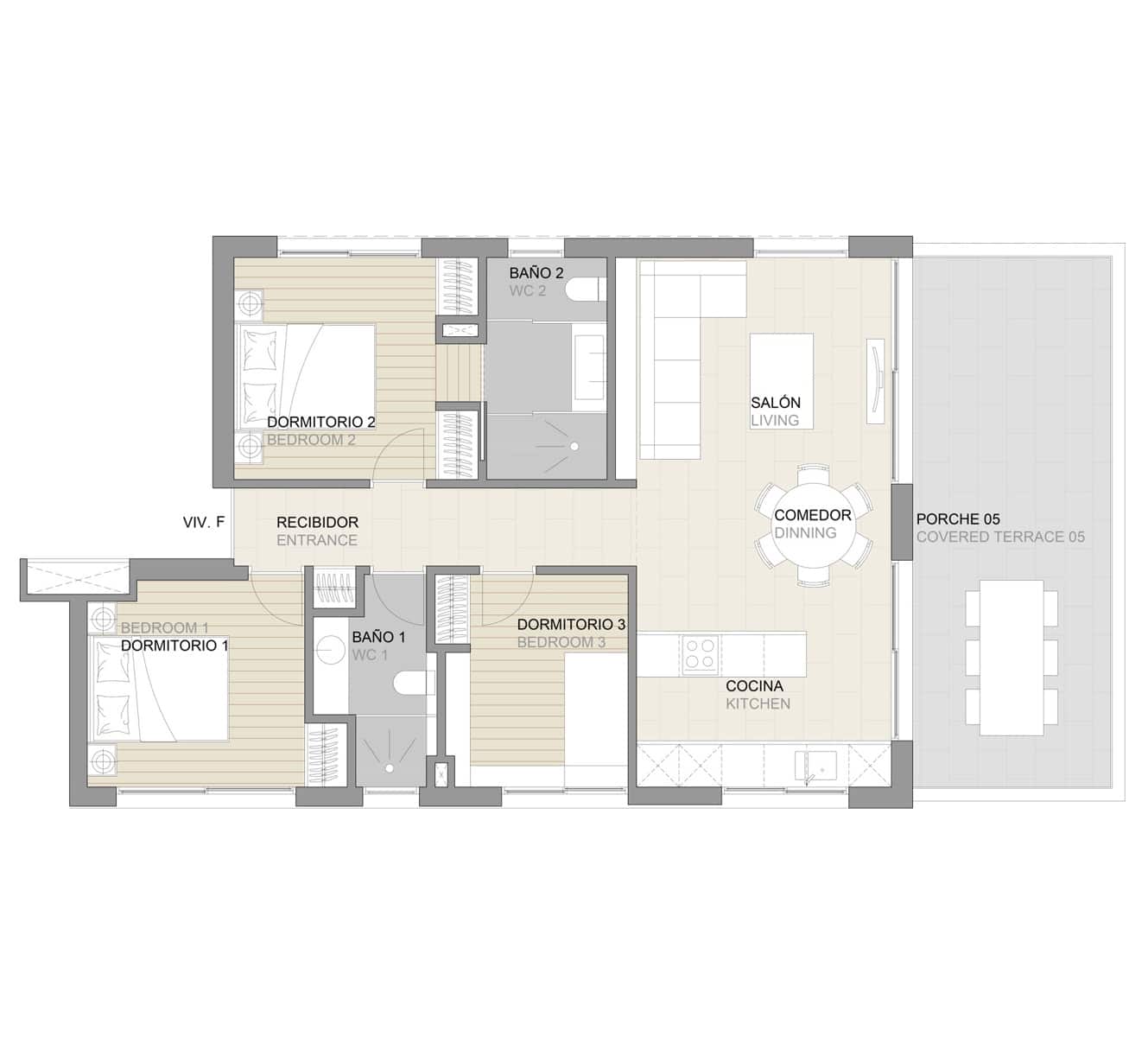 Apartamento de 3 habitaciones en Palma de Mallorca en venta con piscina garaje - 1.100.500 € (Ref: 8958143)