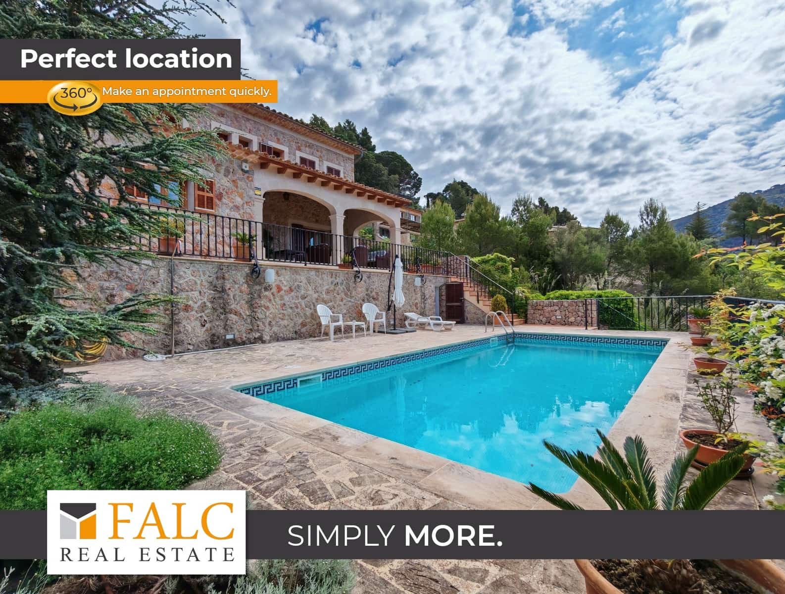 4 chambre Finca/Maison de Campagne à vendre à Valldemosa avec piscine garage - 3 700 000 € (Ref: 8977766)