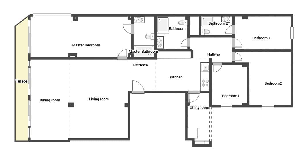 4 soveværelse Lejlighed til salg i L'Arenal / S'Arenal - € 595.000 (Ref: 9033360)