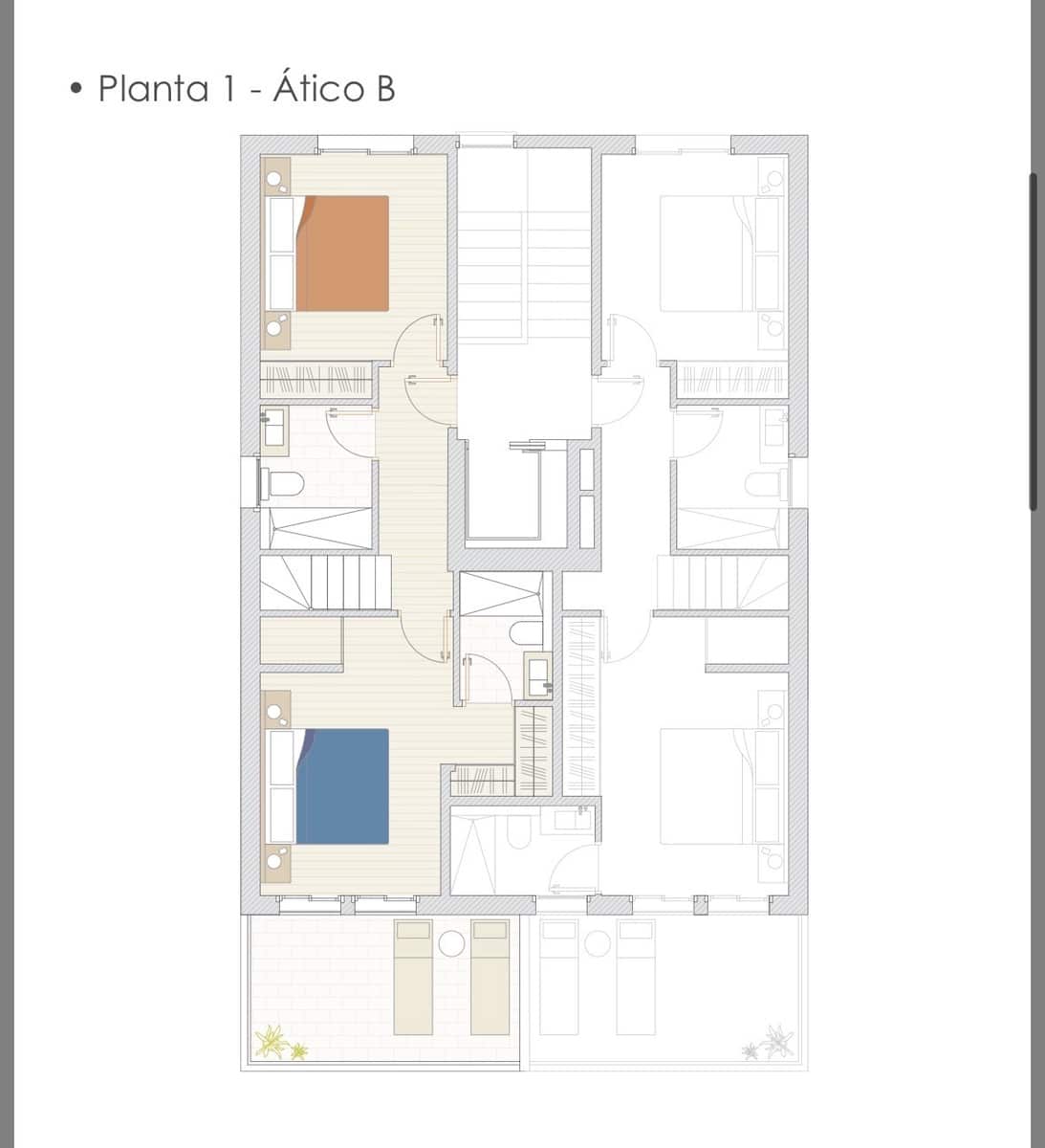 2 soveværelse Penthouse til salg i Palma de Mallorca med swimmingpool garage - € 1.450.000 (Ref: 9163107)