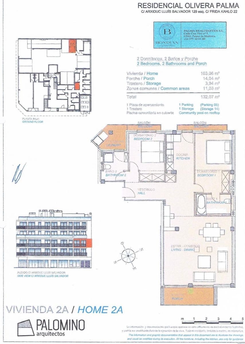 2 soveværelse Lejlighed til salg i Palma de Mallorca med swimmingpool garage - € 599.000 (Ref: 9181662)