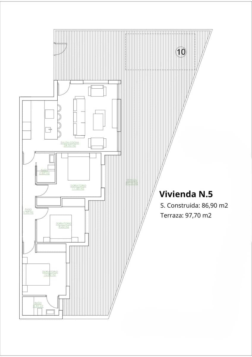 Bungalow de 3 habitaciones en San Pedro del Pinatar en venta con piscina garaje - 269.900 € (Ref: 9278708)