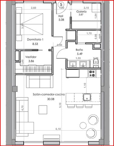 Apartamento de 1 habitación en Playa Tamarit - Playa Lissa, Santa Pola en venta con piscina garaje - 449.000 € (Ref: 9282804)