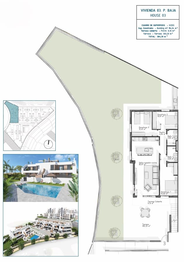 3 soverom Bungalow til salgs i Vera med svømmebasseng garasje - € 268 500 (Ref: 9289813)