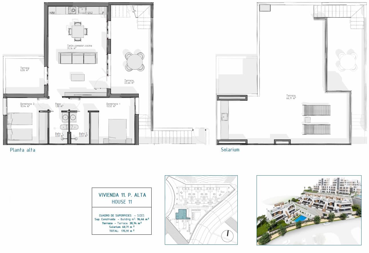 3 soverom Bungalow til salgs i Vera med svømmebasseng garasje - € 268 500 (Ref: 9289813)